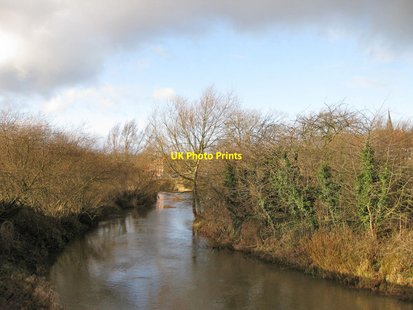 Photo 6"x4" Downstream view of the River Derwent from Norton Road Norton-on-Derwent c2012