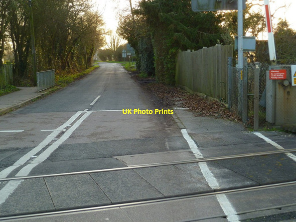 Photo 6"x4" Blackboy Lane looking south from the level crossing Fishbourne\/SU8304 c2012
