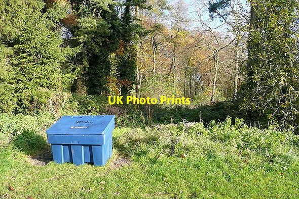 Photo 6"x4" Grit bin at Wolverton Plantation Hannington\/SU5455 c2011