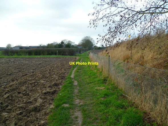 Photo 6"x4" Footpath by ploughed field into Bosham Bosham c2012