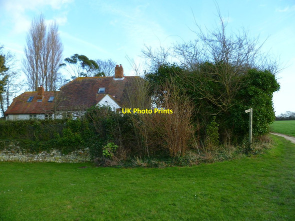 Photo 6"x4" Footpath detours around houses east of Bosham Bosham c2012