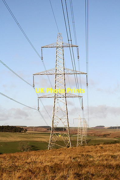 Photo 6"x4" Power lines and pylons at Woodheads Hill Newhouses\/NT5144 c2012