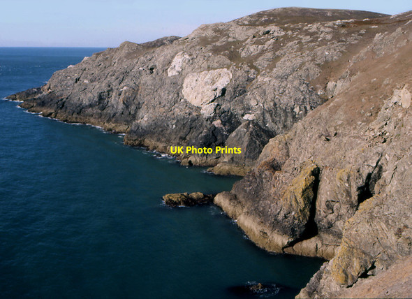 Photo 6"x4" Coastal Headland near St. Mary's Well Uwchmynydd c1990