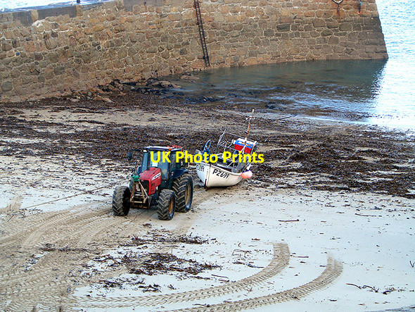 Photo 6"x4" Hauling out Sennen Cove c2012