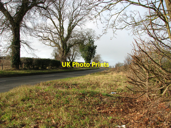 Photo 6"x4" View west along the B1145 East Lexham c2012