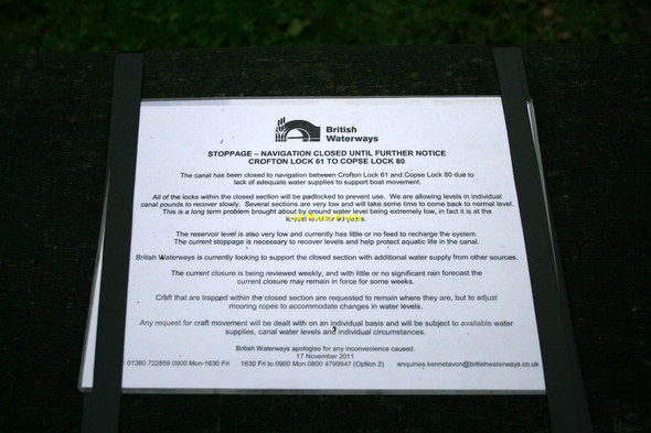 Photo 6"x4" Canal closure notice Great Bedwyn c2012