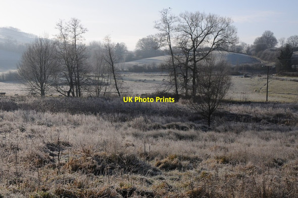 Photo 6"x4" Frosty morning in the Trothy valley Tal-y-coed c2012