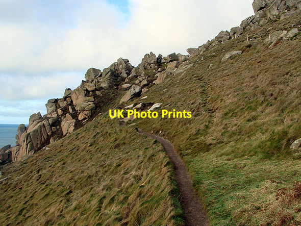 Photo 6"x4" Climbing on the South West Coastal Path Nanquidno c2012