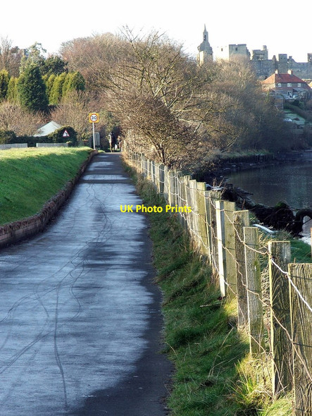 Photo 6"x4" Frosty Footpath towards Warkworth Amble c2012