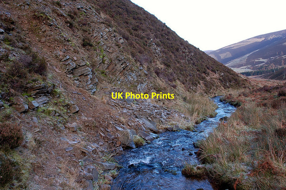 Photo 6"x4" Rock outcrop by Glensax Burn Hundleshope c2012