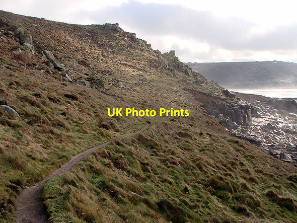 Photo 6"x4" The South West Coastal Path looking towards Sennen Cove Nanquidno c2012