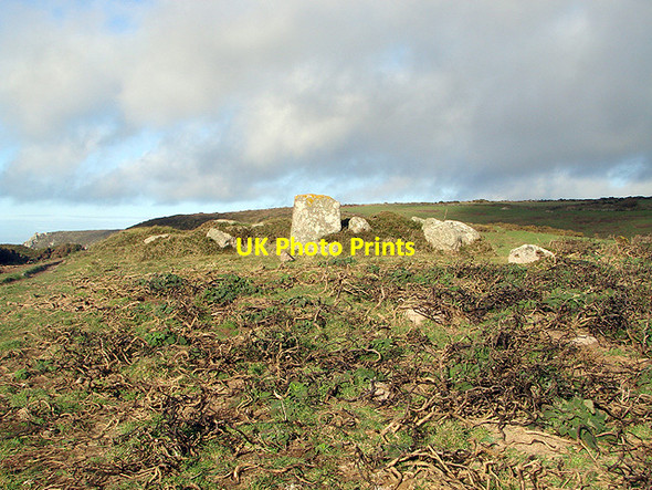 Photo 6"x4" Ancient cairn at Boscregan Nanquidno c2012