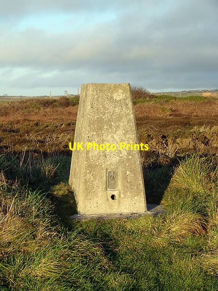 Photo 6"x4" Carn Gloose Trig Pillar New Downs\/SW3631 c2012