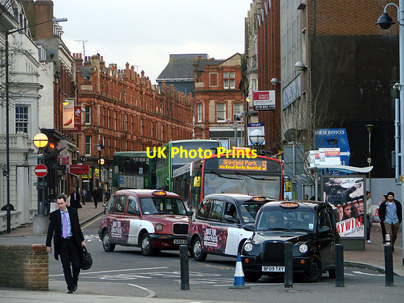 Photo 6"x4" Taxis and buses in Station Road, Reading Reading c2012