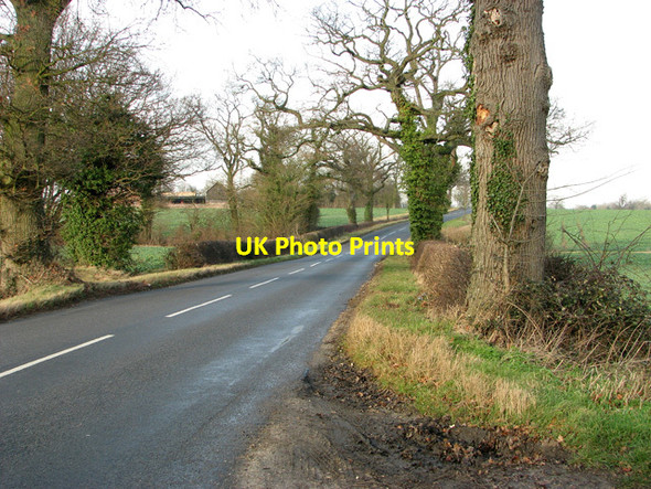 Photo 6"x4" The B1120 road south of Fisk's Farm Framlingham c2012