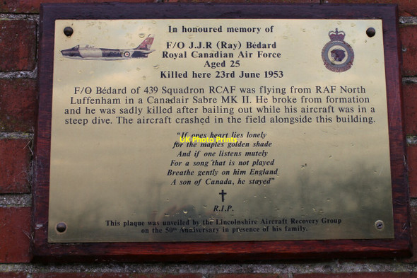 Photo 6"x4" Memorial Plaque at Whitehouse Farm Fosdyke c2012