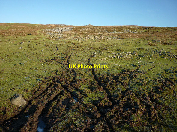 Photo 6"x4" Trail bike damage below Knapside Hill Melmerby\/NY6137 c2012