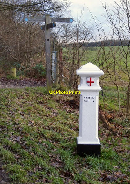Photo 6"x4" City Corporation coal tax post, Ashtead Common Malden Rushett c2012
