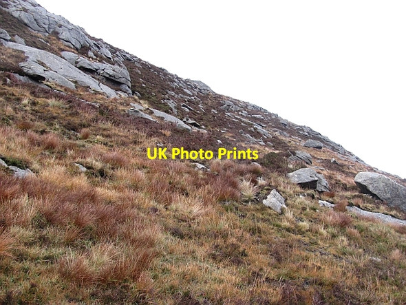 Photo 6"x4" Slopes of Meall nan Damh Catacol c2011