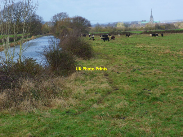 Photo 6"x4" View to the north from Poyntz Bridge Chichester c2012
