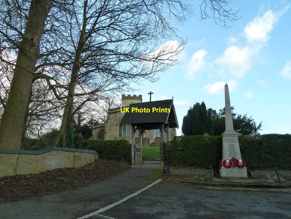 Photo 6"x4" St Faith's, lychgate and war memorial Newton Longville c2012