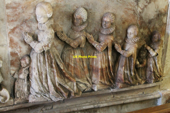 Photo 6"x4" Daughters of Sir John Reade, memorial, Wrangle church Hall End\/TF4350 c2012