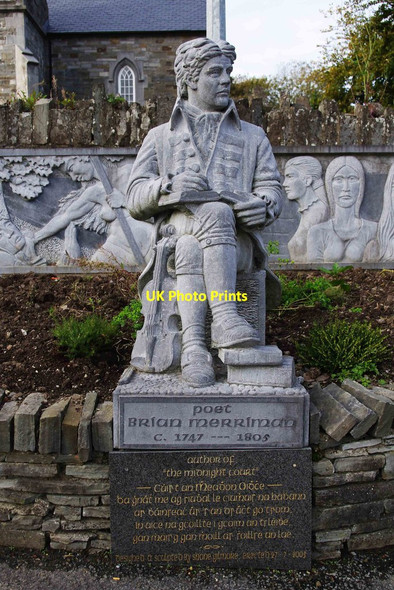 Photo 6"x4" Statue of the poet Brian Merriman, Church Street, Ennistymon Ennistimon c2011