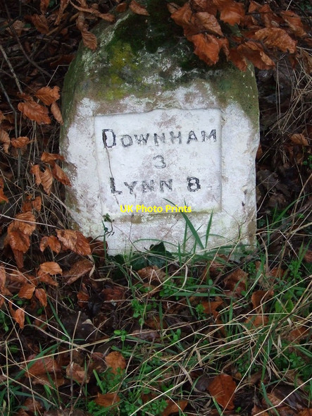 Photo 6"x4" Old Milestone South Runcton c2012