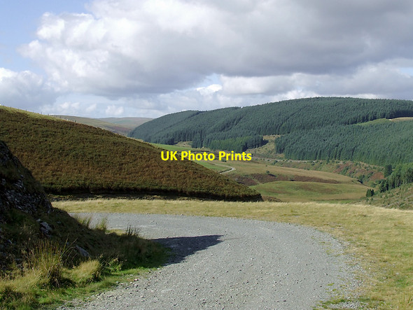 Photo 6"x4" Forestry road and Camddwr Valley in Ceredigion Llyn Brianne\/SN7951 c2010