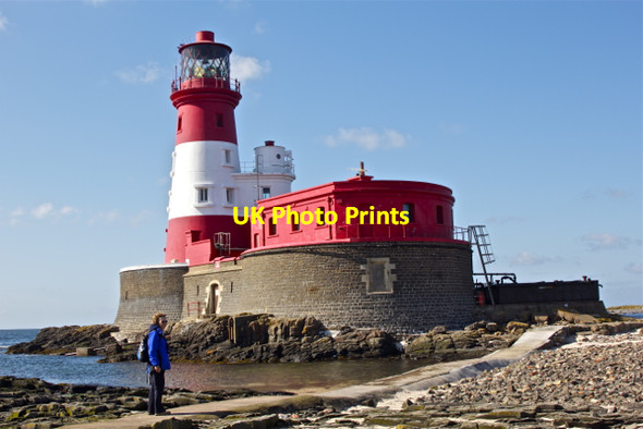 Photo 6"x4" Longstone Lighthouse South Landing Path Clove Car c2011