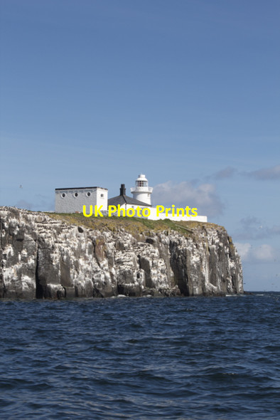 Photo 6"x4" Inner Farne Lighthouse and Cliff Seahouses c2011