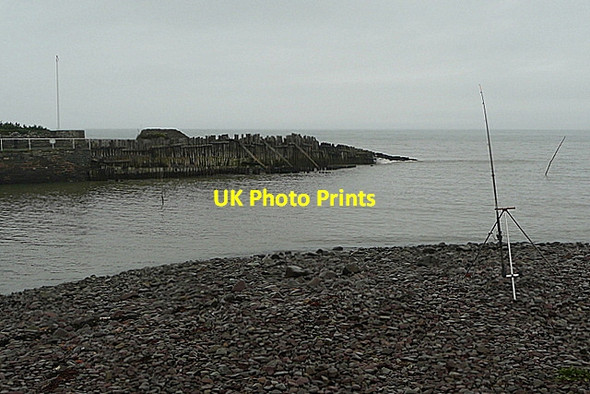 Photo 6"x4" Fishing at Porlock Weir Porlock Weir c2011