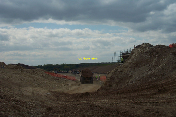Photo 6"x4" Moving the Muck. Construction of the new Motorway Fairburn c2005