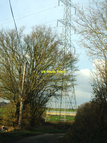 Photo 6"x4" Pylon seen from Brinkmarsh Lane Buckover c2012