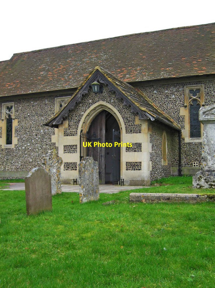 Photo 6"x4" The Parish Church of St. John the Evangelist (3) - porch, Epsom Road, Merrow, Guildford Bushy Hill\/TQ0251 c2011