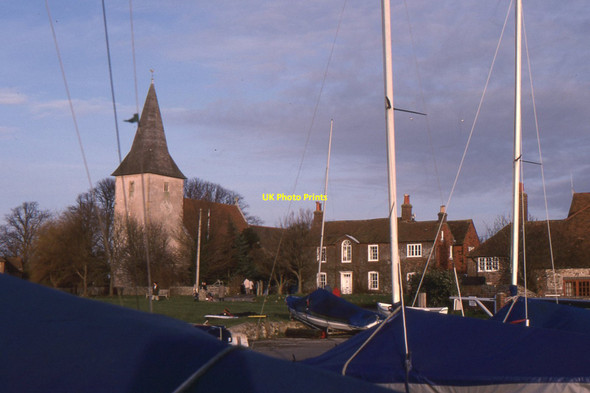 Photo 6"x4" Bosham Church from the quay Bosham c1996