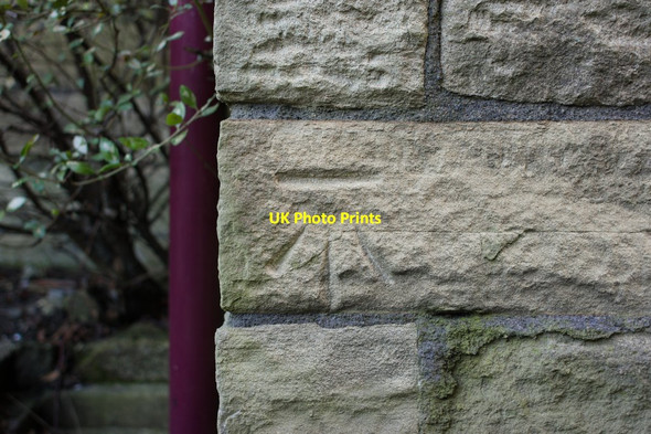 Photo 6"x4" Cut Bench Mark, 12 Bradford Road, Shipley Shipley\/SE1437 c2012