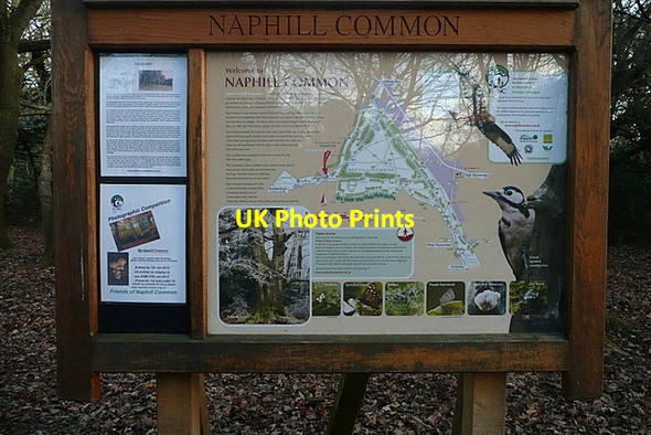 Photo 6"x4" Noticeboard on Naphill Common Hunt's Hill c2012