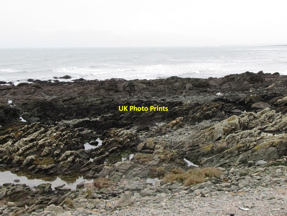 Photo 6"x4" Rocks at Rathmullan Point Killough c2012