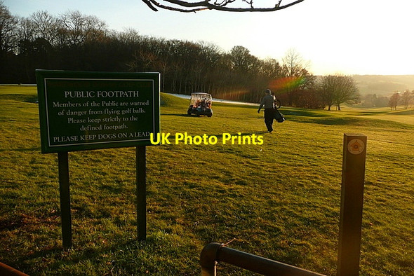 Photo 6"x4" Path across the golf course Amersham c2012