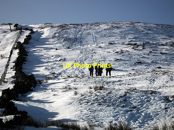 Photo 6"x4" Walkers ascending Park Fell Ribble Head\/SD7779 c2012 P1