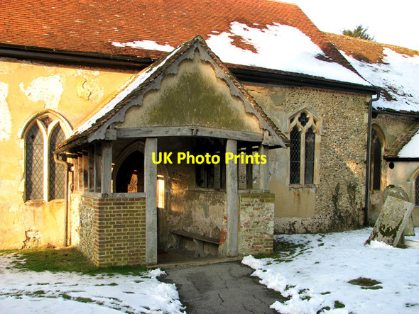 Photo 6"x4" Porch of All Saints and St Margaret's church in Chattisham Chattisham c2012