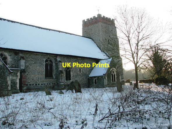 Photo 6"x4" St Mary's church in Washbrook Chattisham c2012