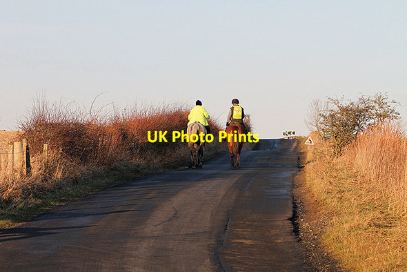 Photo 6"x4" Horse riders at Lindean Moor Greenhead\/NT4929 c2012