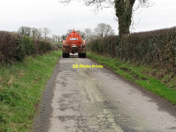 Photo 6"x4" Farm traffic on the lane linking Ballykeel and Lurgancahone Roads Rathfriland c2012