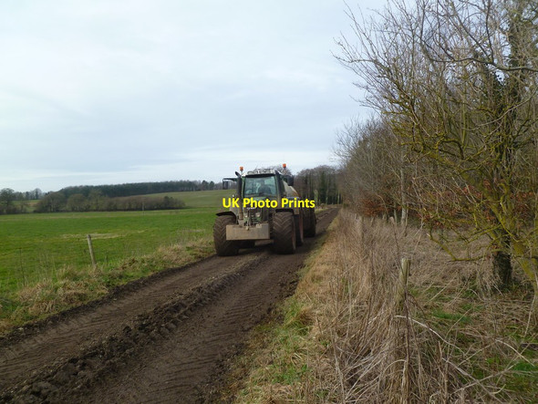 Photo 6"x4" Moor Crichel, tractor More Crichel c2012