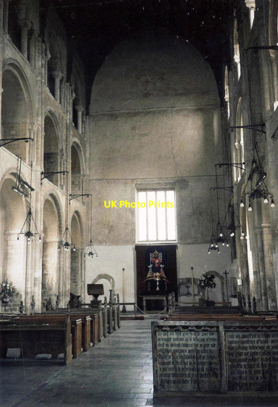 Photo 6"x4" Interior of St Mary & Holy Cross, Binham, Norfolk Binham c1991