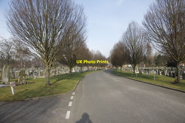 Photo 6"x4" Road through the Cemetery Reading c2012
