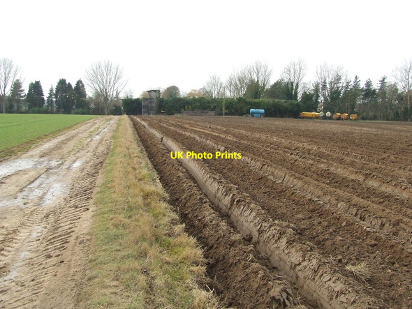 Photo 6"x4" Footpath And Ploughed Field Herringswell c2012