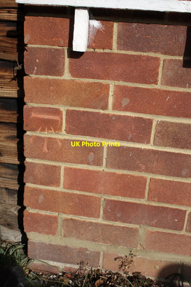 Photo 6"x4" Benchmark on #191 Rodway Road Purley on Thames c2012